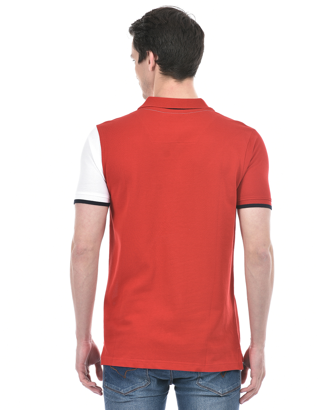 Numero Uno Men Color Block Red T-Shirt